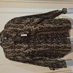 Brand new Dickies reptile print button down